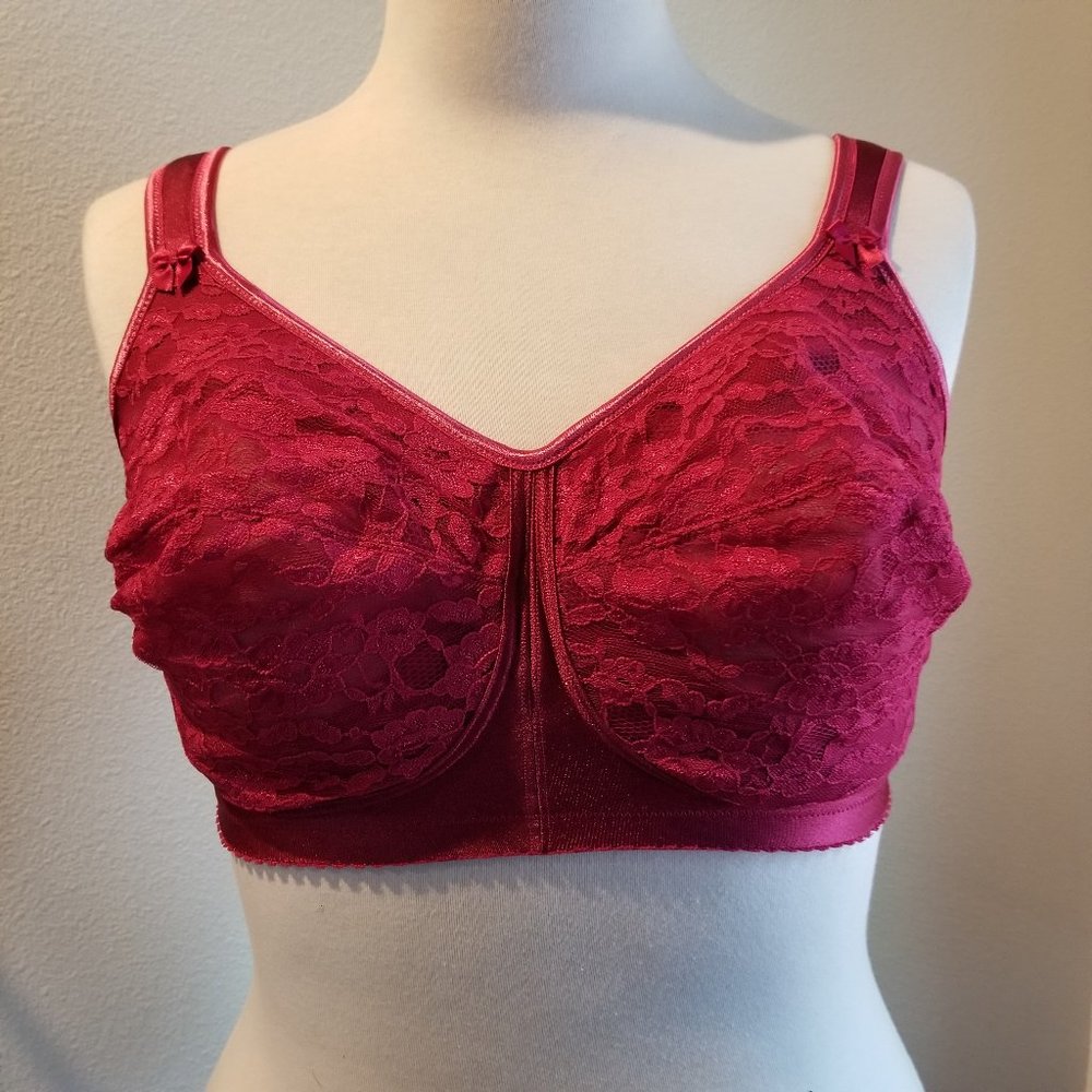 Sexy Comfort Choice Lace Wireless Bra - Magenta Raspberry